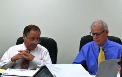 viNGN President Larry Kupfer and Secretary Peter Schultz at Wednesday's board meeting. viNGN President Larry Kupfer and Secretary Peter Schultz at Wednesday's board meeting.